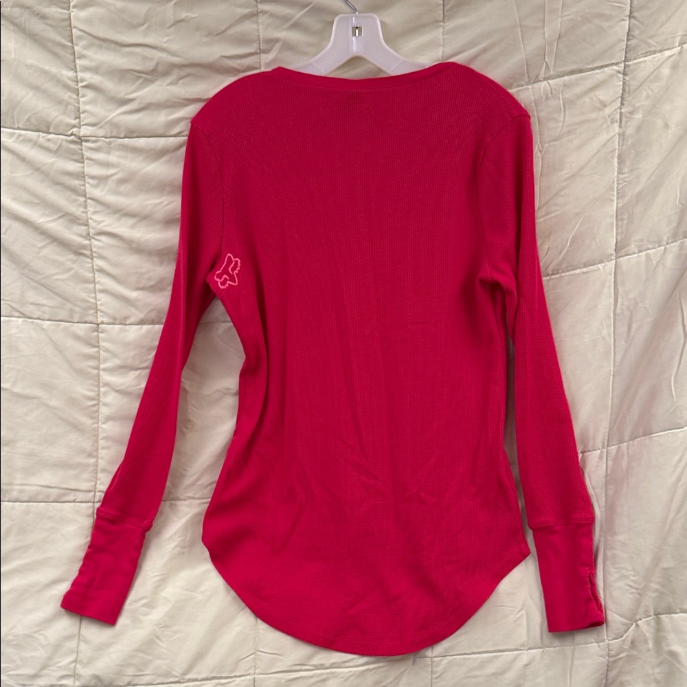 Fox Women's Vibrant Pink Long Sleeve Tee - Picture 3 of 3